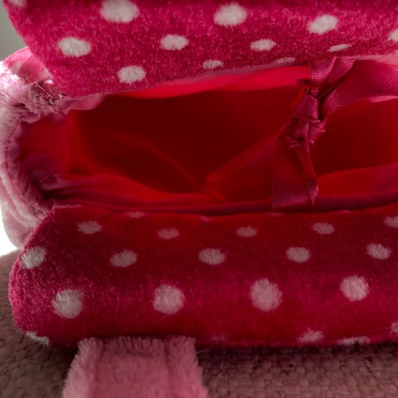 Aurora Plush Pink Polka Dot Pet Carrier Stuffed Animal Purse- NWOT - Picture 4 of 11